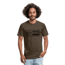 Load image into Gallery viewer, Waves of Grain Woodworks Fitted Tee (Rectangle Logo) - heather espresso