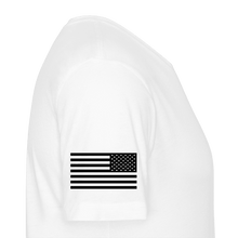 Load image into Gallery viewer, Waves of Grain Woodworks Fitted Tee (Rectangle Logo) - white