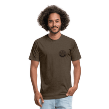 Load image into Gallery viewer, Waves of Grain Woodworks Fitted Tee (Circle Logo) - heather espresso