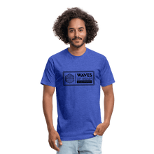 Load image into Gallery viewer, Waves of Grain Woodworks Fitted Tee (Rectangle Logo) - heather royal