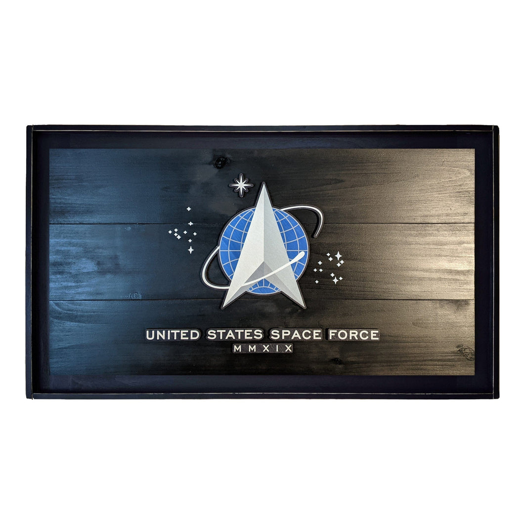 Space Force Wooden Flag