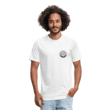 Load image into Gallery viewer, Waves of Grain Woodworks Fitted Tee (Circle Logo) - white
