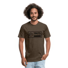 Load image into Gallery viewer, Waves of Grain Woodworks Fitted Tee (Rectangle Logo) - heather espresso
