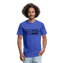 Load image into Gallery viewer, Waves of Grain Woodworks Fitted Tee (Rectangle Logo) - heather royal
