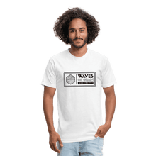 Load image into Gallery viewer, Waves of Grain Woodworks Fitted Tee (Rectangle Logo) - white
