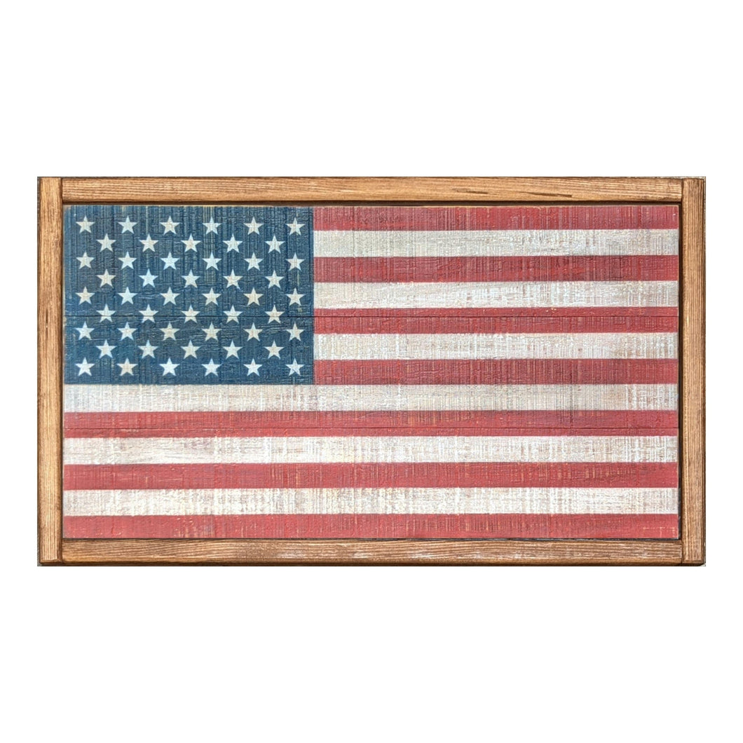 American Vintage Wooden Flag