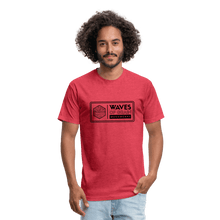 Load image into Gallery viewer, Waves of Grain Woodworks Fitted Tee (Rectangle Logo) - heather red
