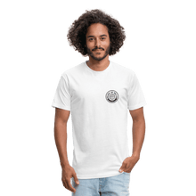 Load image into Gallery viewer, Waves of Grain Woodworks Fitted Tee (Circle Logo) - white
